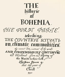 The Historie of Bohemia, 1619-1620, 1947. od Unbekannt