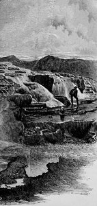 Horké prameny poblíž řeky Gardiners, 1883 od Unbekannt