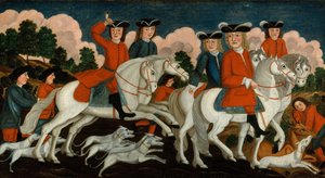 The Hunting Party New Jersey, ca. 1750. od Unbekannt
