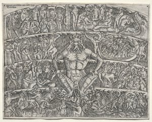 Peklo Podle Danteho, po fresce v Campo Santo v Pise, 1400s. od Unbekannt