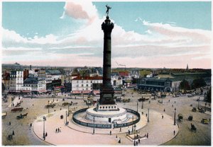 Červencový sloup na Place de la Bastille, Paříž, c1900 od Unbekannt