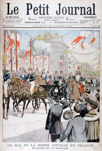 Král a královna Itálie ve Francii, 1903 od Unbekannt