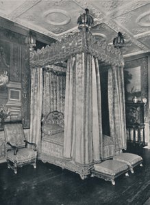 Královská ložnice v Knole. Bedstead Made for James I, 1928 od Unbekannt