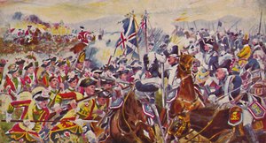 Kings vlastní Yorkshire lehkou pěchotu. Bitva v Rosefields u Minden, 1759, 1939 od Unbekannt