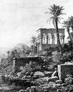 Kiosk, chrám Philae, Egypt, 1881 od Unbekannt