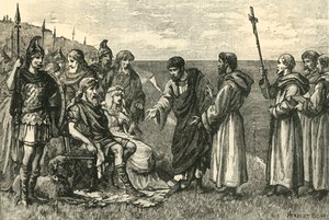 Vylodění svatého Augustina v Kentu, 597 AD, 1890. od Unbekannt