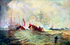 Vylodění Viléma Oranžského v Torbay, 1688, c1920 od Unbekannt