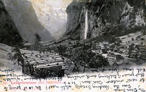 Údolí Lauterbrunnen, Berner Oberland, Švýcarsko, 1903 od Unbekannt