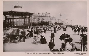 The Leas & Bandstand, Folkestone, konec 19. a začátek 20. století od Unbekannt
