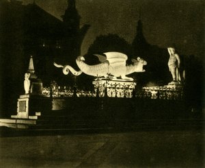 Lindwurmova fontána, Klagenfurt, Rakousko, c1935. od Unbekannt