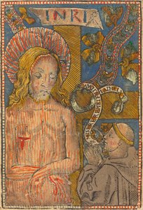 Muž bolesti s františkánem, 1490-1500. od Unbekannt
