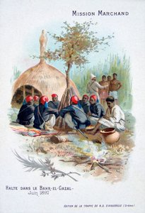 Marchandská expedice: odpočinek v Bahr-el-Gazal, Súdán, červen 1897 od Unbekannt