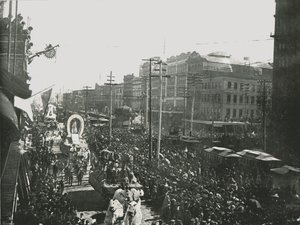 Mardi Gras průvod v Canal Street, New Orleans, USA, 1895. od Unbekannt