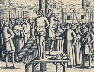 Mučednictví mistra Williama Tindalla ve Flandrech u hradu Vilvoorde, 1563, 1947 od Unbekannt