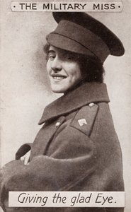 Vojenská slečna - Giving the happy Eye., c1914 od Unbekannt