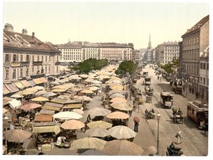 Naschmarkt, Vídeň od Unbekannt