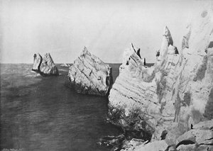 The Needles - Celkový pohled, Showing the Lighthouse, 1895 od Unbekannt