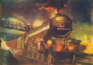 The Night Scotsman, L.N.E.R., opouštějící Kings Cross, 1940 od Unbekannt