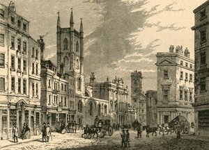 Stará banka, pohled z Mansion House, 1897. od Unbekannt