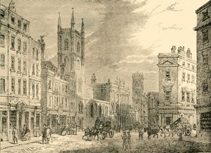 The Old Bank of England, pohled z Mansion House, 1890. od Unbekannt