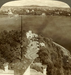 Oscarshal Royal Gardens a Christiania, ze zámku, Norsko, c1905. od Unbekannt