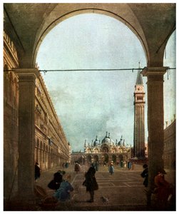 Piazza, Benátky, c1756 1956 od Unbekannt