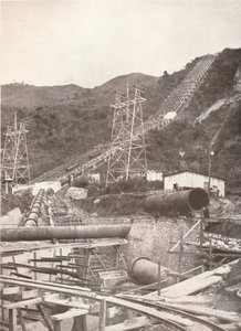 The Pipes at Ribeirao das Lajes: Rio Light and Power Works, 1914 od Unbekannt