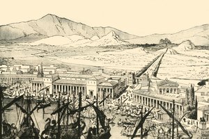 Pireus s dlouhými zdmi, obnoven, 1890. od Unbekannt