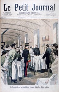 Prezident republiky Felix Faure na návštěvě nemocnice Saint-Antoine, Paříž, 1895 od Unbekannt