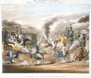Pokrok ve službě Steam. Pohled v parku Regents, 1831, 1828 od Unbekannt