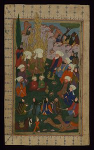 Prorok Mohamed se modlí v Kaaba, 17. století od Unbekannt
