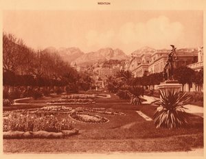 Veřejná zahrada, Menton, 1930. od Unbekannt