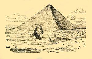 Pyramidová hrobka krále Chufu a Velké sfingy v Gizeh, Egypt, c1930. od Unbekannt