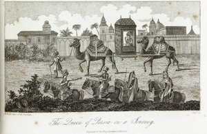 Královna Persie nesená velbloudy, c 1810-1829 od Unbekannt