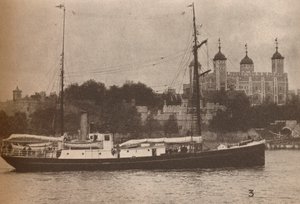The Quest, ve kterém Sir Ernest Shackleton vyplul v září 1921, na to, co mělo dokázat jeho poslední od Unbekannt