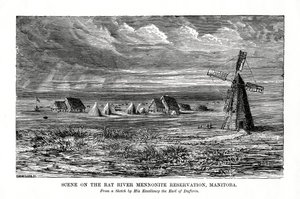 Resevation Rat River Mennonite, Manitoba, Kanada, konec 19. století od Unbekannt