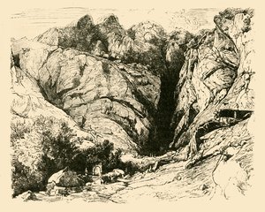 The Ravine at Delphi Scéna Repulse of the Gals., 1890. od Unbekannt