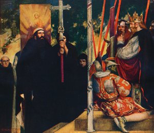 Přijetí svatého Augustina od Ethelberta, 1912 od Unbekannt