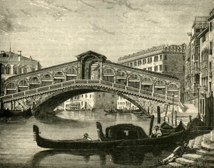 Rialto, Benátky, 1890. od Unbekannt
