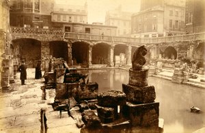 Římské lázně, Bath, 19. století od Unbekannt