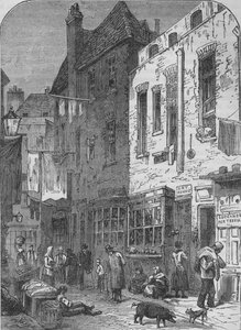 The Rookery of St Giles, Londýn, 1850 1878 od Unbekannt