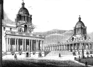 Královská nemocnice, Greenwich, Londýn, 19. století od Unbekannt