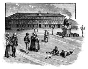 Královský palác, Neapol, Itálie, c1888 od Unbekannt