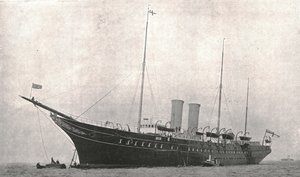 Royal Yacht opouští Cowes, Isle of Wight, 6. srpna 1902. od Unbekannt