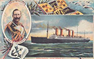 SS Kaiser Wilhelm II, c1910. od Unbekannt