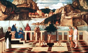 Posvátná alegorie, 1490-1500, 1925 od Unbekannt