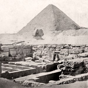 Sfinga a Velká pyramida, Egypt, počátek 20. století od Unbekannt