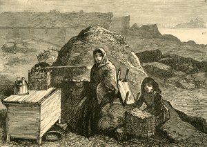 Stát Irsko: Vystěhovaná rodina poblíž Errismore, c1880. od Unbekannt