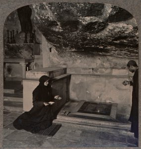 Kámen pomazání, kostel svatého hrobu, Jeruzalém, c1900 od Unbekannt