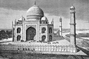 Taj Mahal, Agra, Indie, 1895 od Unbekannt